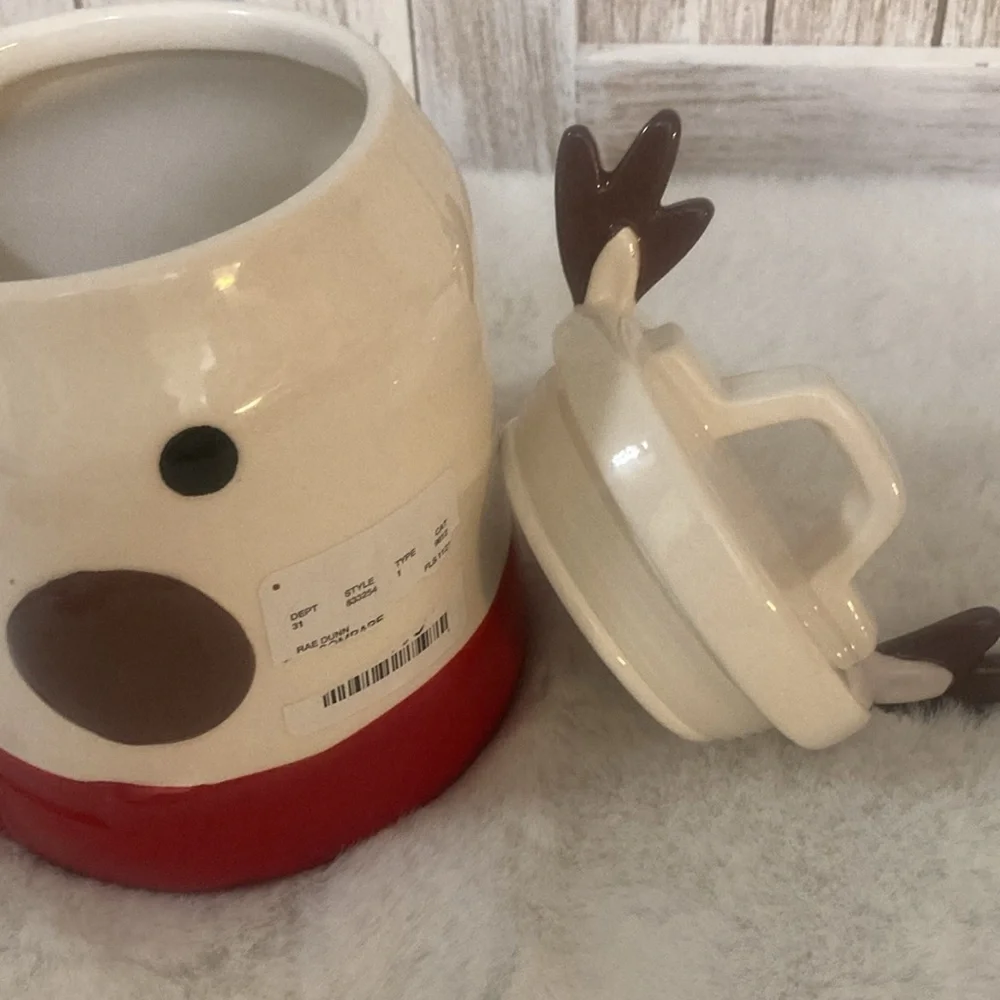 Rae Dunn Reindeer Holiday Treats Canister